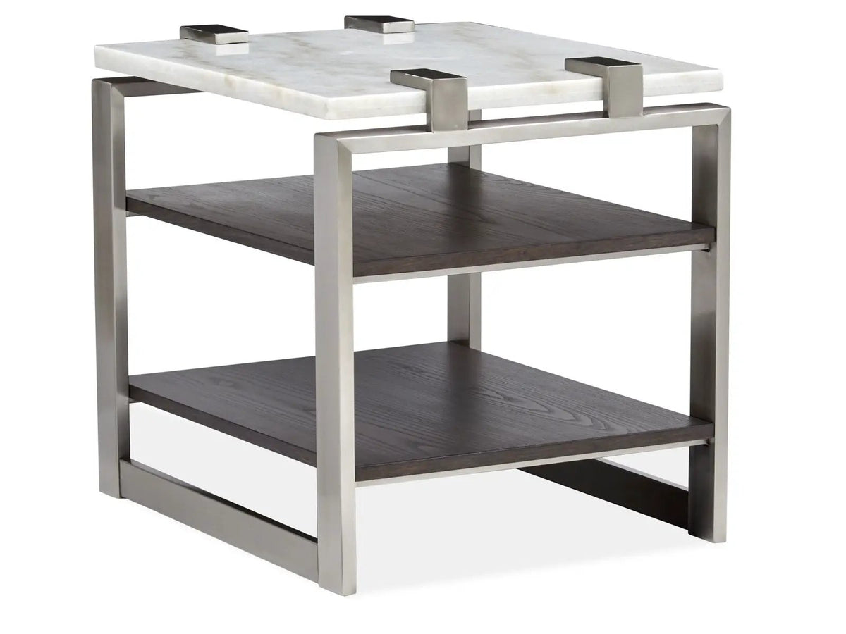 Paradox Rectangular End Table | 26 Inch Length | Modern Lifestyle Design | 24 Inch Height