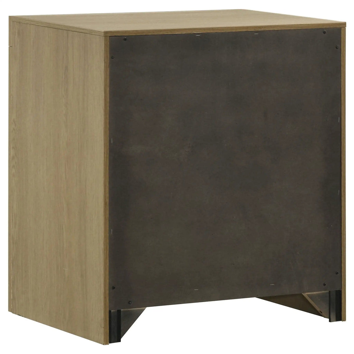 Hendricks 1-drawer Nightstand Bedside Table with Cubby | 23.5 x 16.75 x 26.25 in | Engineered Wood & Metal | Light Oak