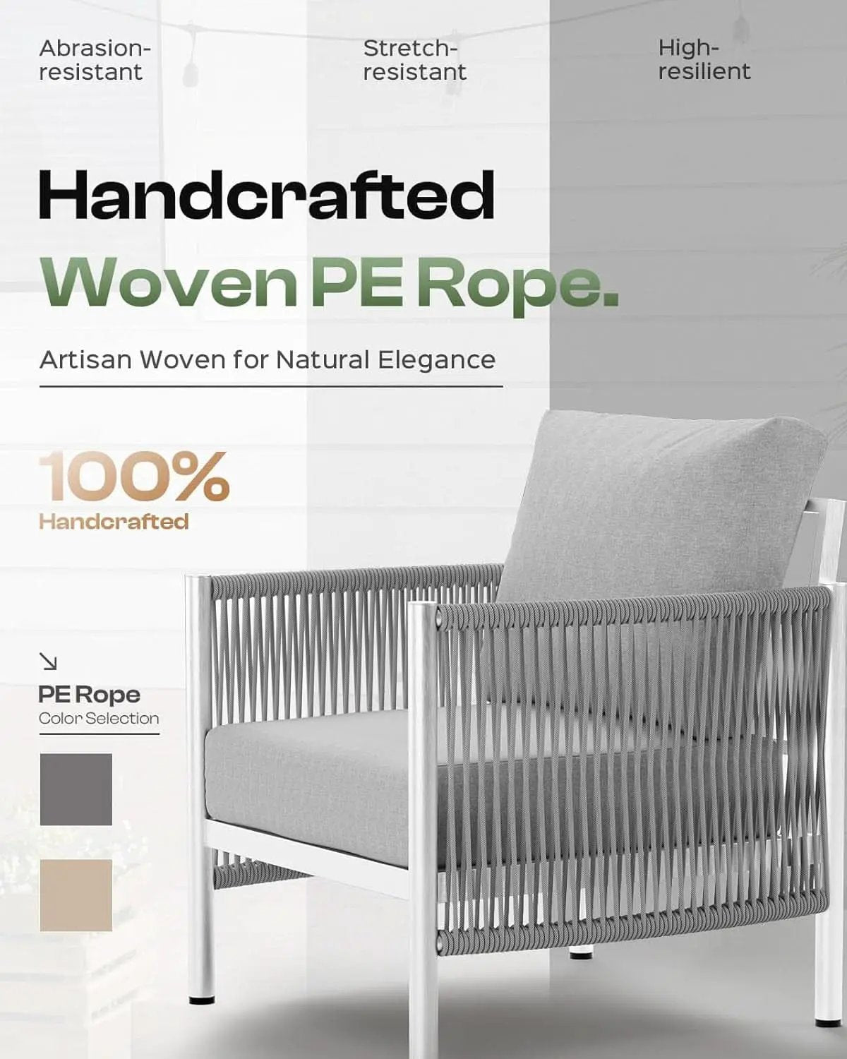 Modern Aluminum Outdoor Patio Furniture Set with Cushions from PriceLows™