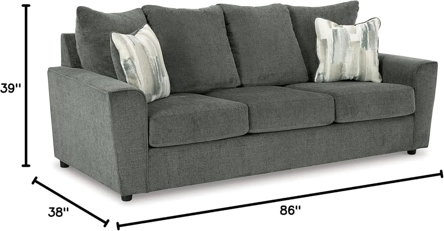 Gray Upholstered Casual Sofa With Flared Arms Modern from PriceLows™