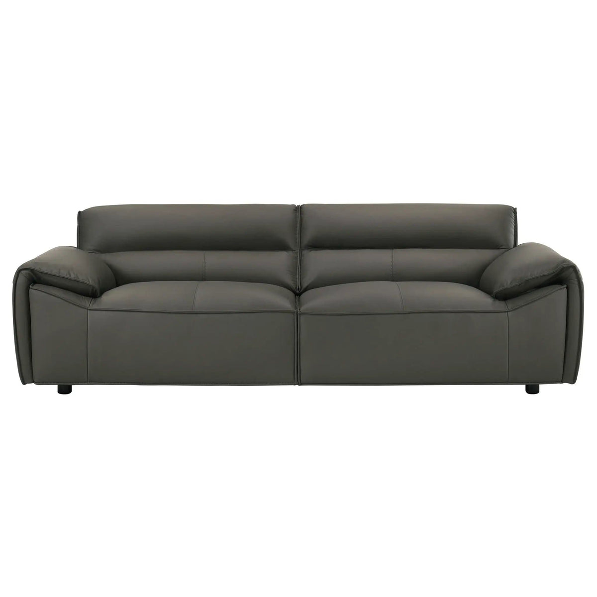 Buxton Top Grain Leather Upholstered Sofa Graphite | 91.25 x 37.5 x 29.5 in | Leather | Living Room