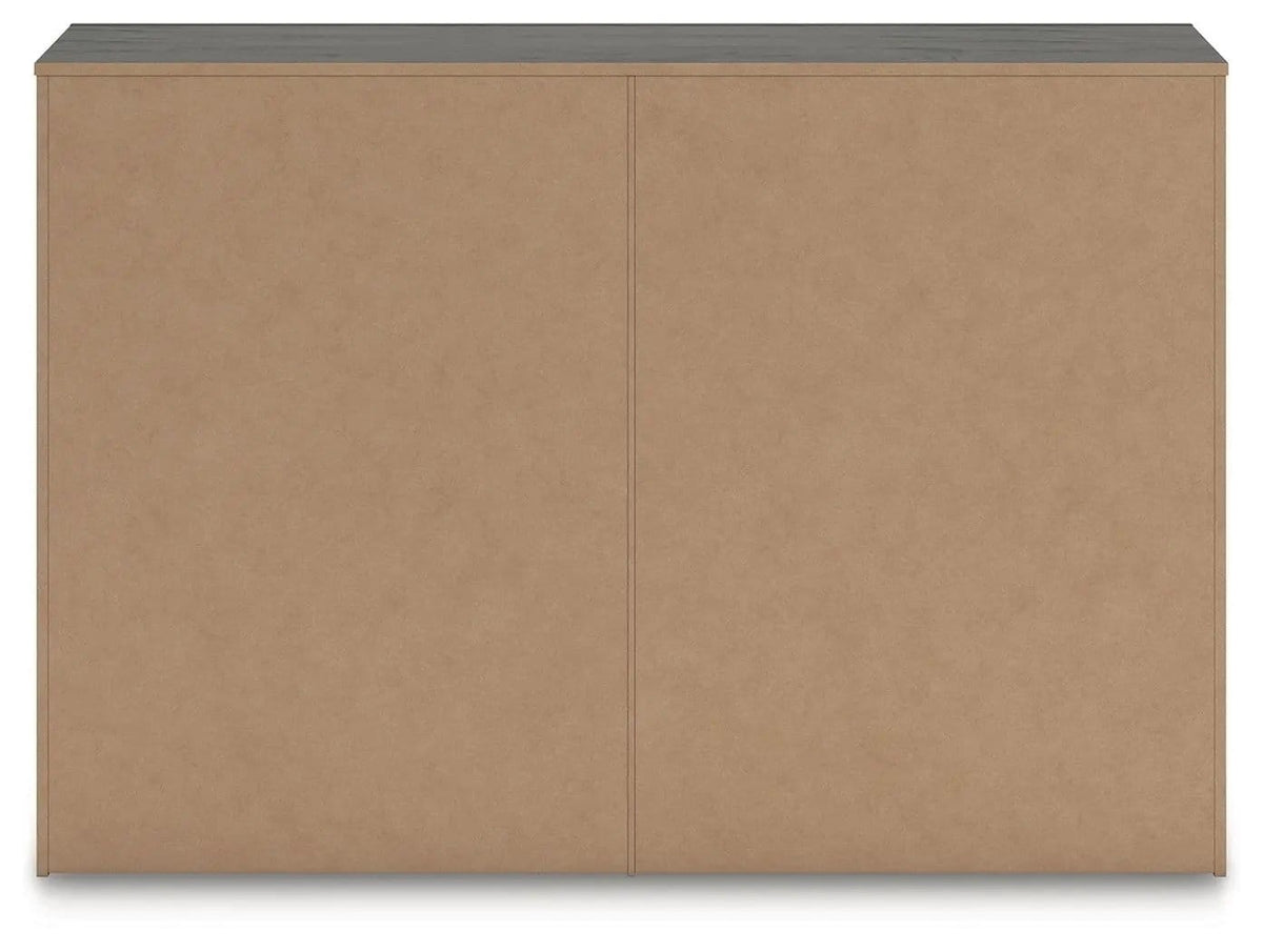 Fraluna Six Drawer Dresser | 58.7 x 15.63 x 40.08 in | Engineered Wood & Linen | Charcoal