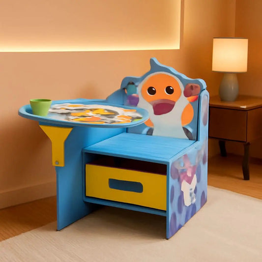 Baby Shark Kids Desk Chair With Storage Bin For Learning from PriceLows™
