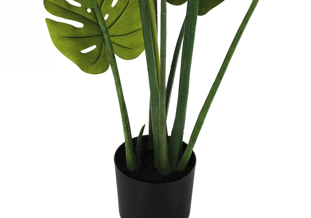 45 Inch Artificial Monstera Tree | 10 Real Touch Leaves | Indoor Faux Floor Plant | Potted