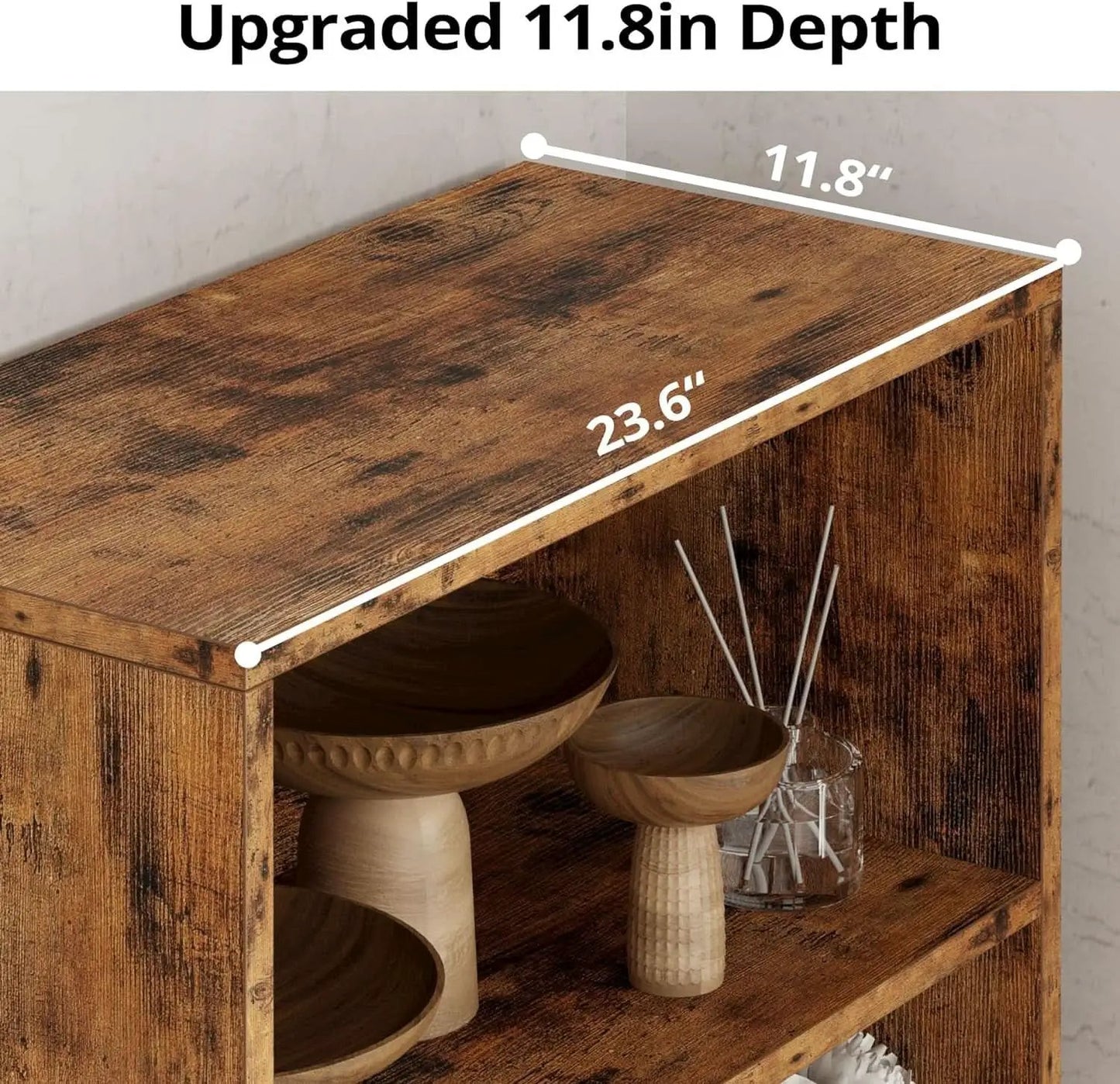 Industrial Bookshelves With Doors 5 Shelf Floor Standing from PriceLows™