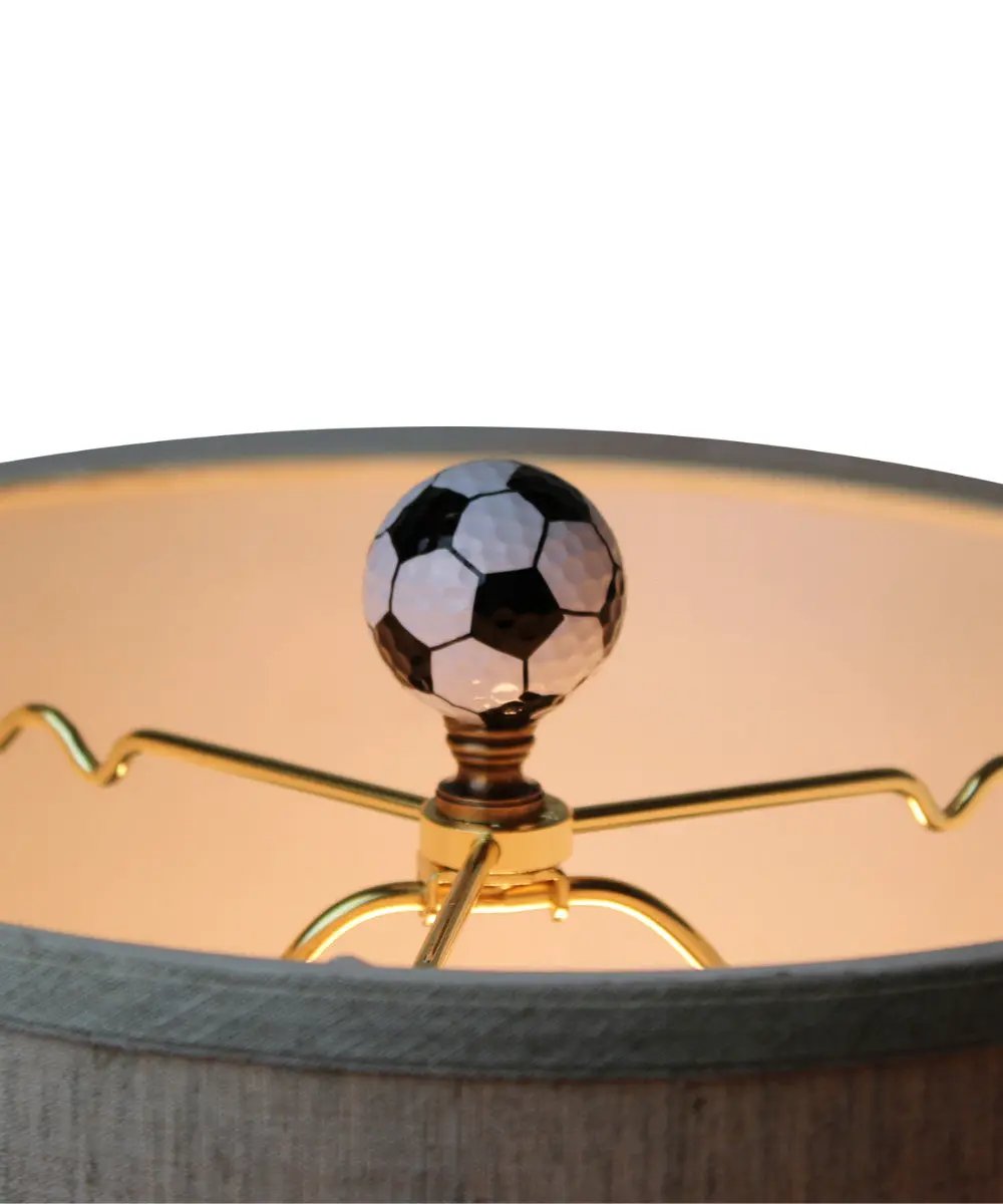 Lamp Finial | Soccer Ball Design | Black And White Pattern | 2.25 Inch