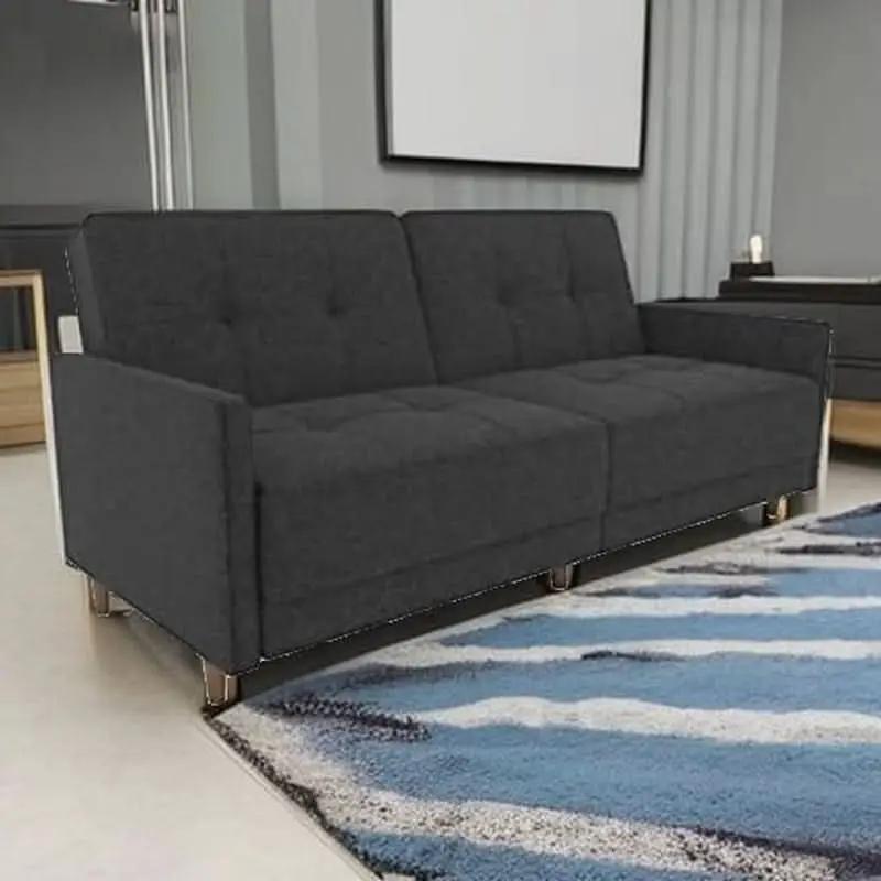 Contemporary Upholstered 76 Inch Grey Sleeper Sofa from PriceLows™