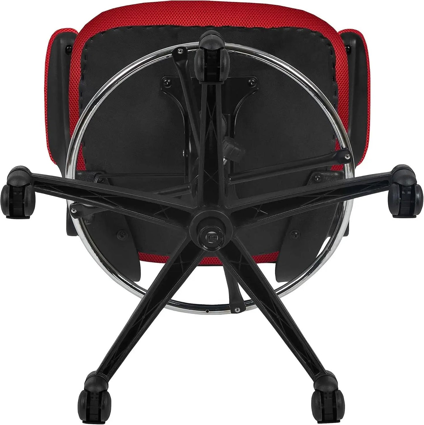 Kelista Red Mid Back Swivel Office Chair With Flip Armrests from PriceLows™