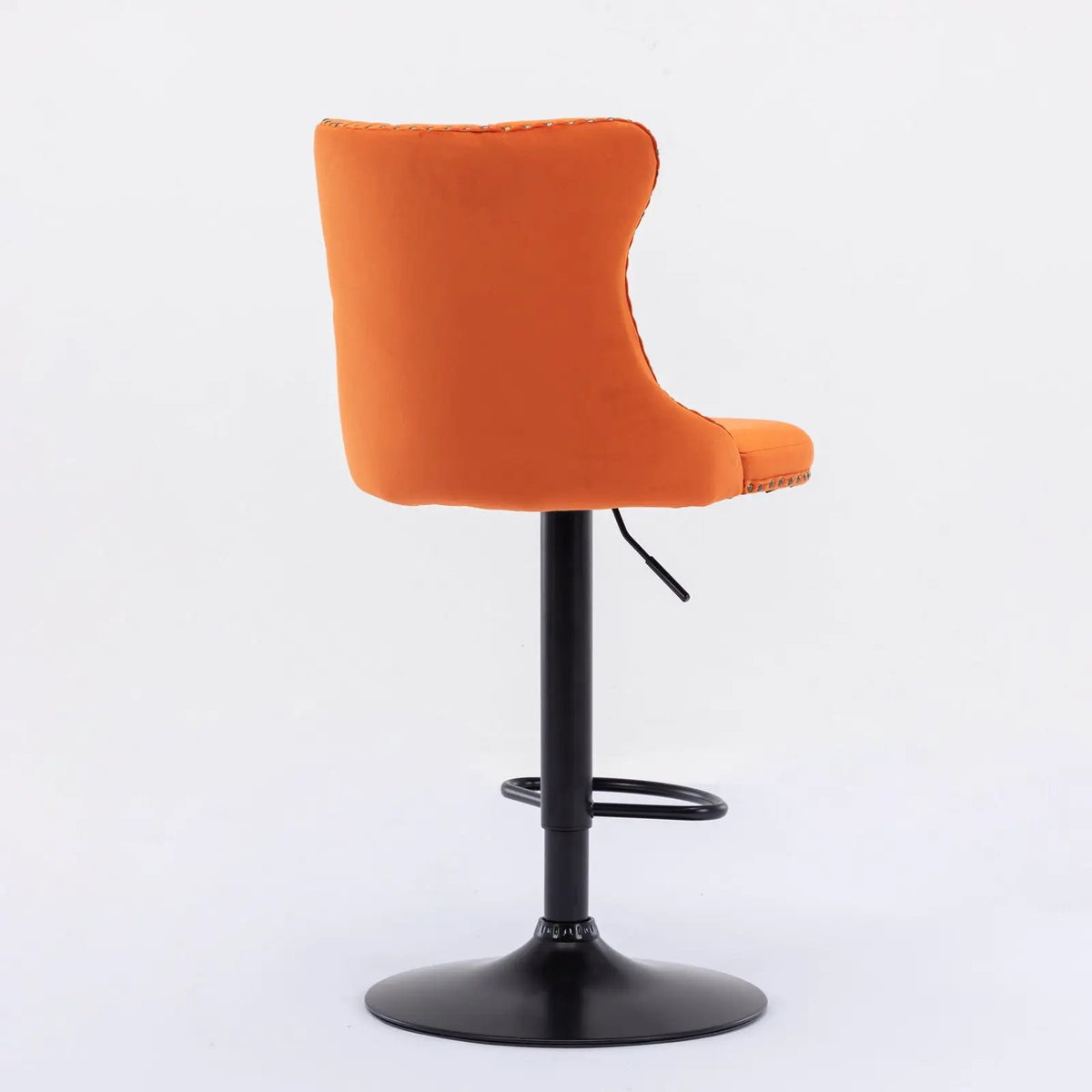 Swivel Barstools | Adjustable Height | Tufted Back With Nailheads | Set of 2