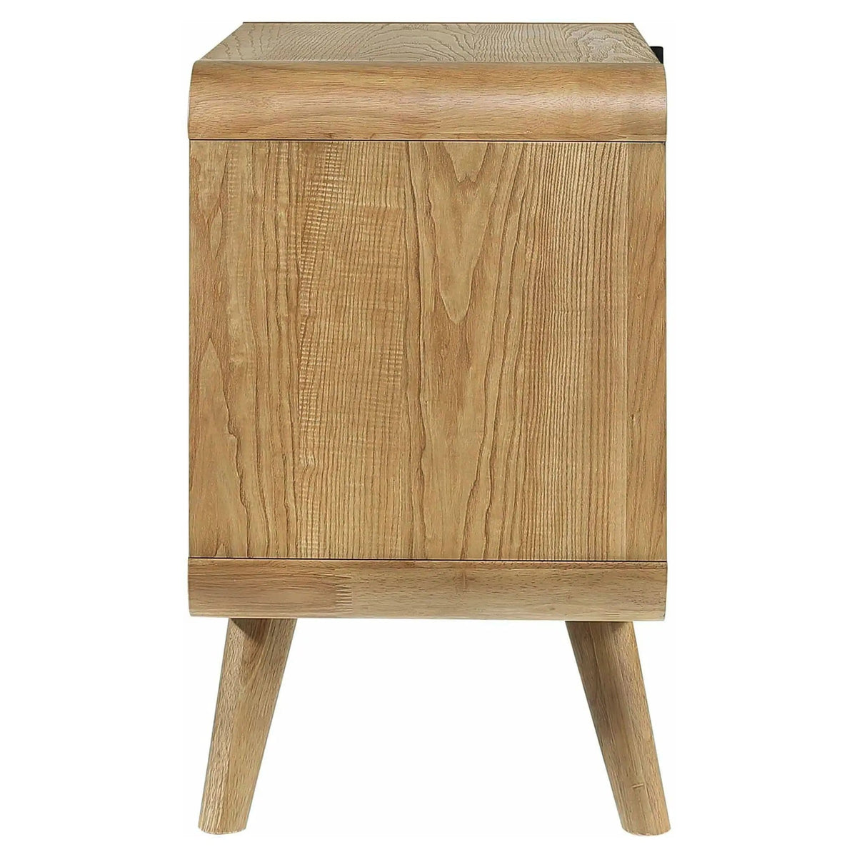 Robyn 2-drawer Nightstand Bedside Table Light Ash | 27 x 15.5 x 26.5 in | Rubberwood & Engineered Wood | Bedroom