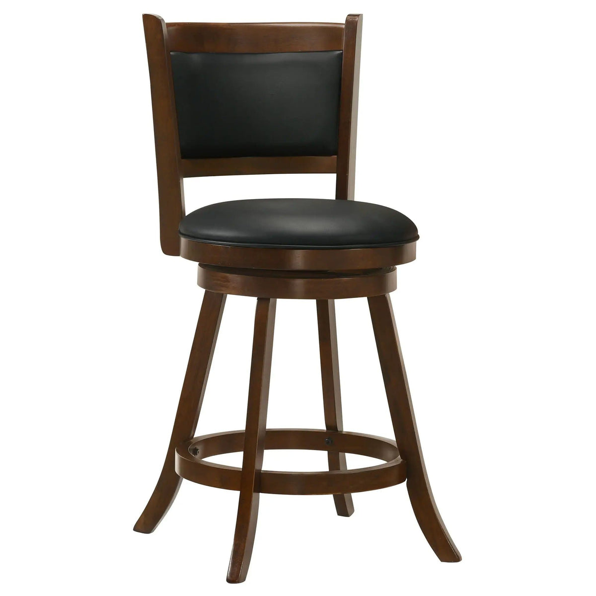 Broxton Upholstered Swivel Counter Chair Chestnut (Set of 2) Counter Height (24"-27") | 17.5 x 19.25 x 37.5 in | Wood | Home