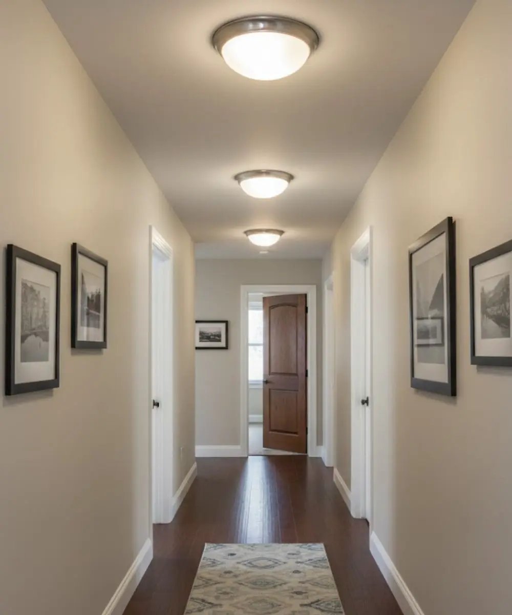 LED Flush Mount Ceiling Light | 13 Inch Round | Brushed Nickel | 6 Pack