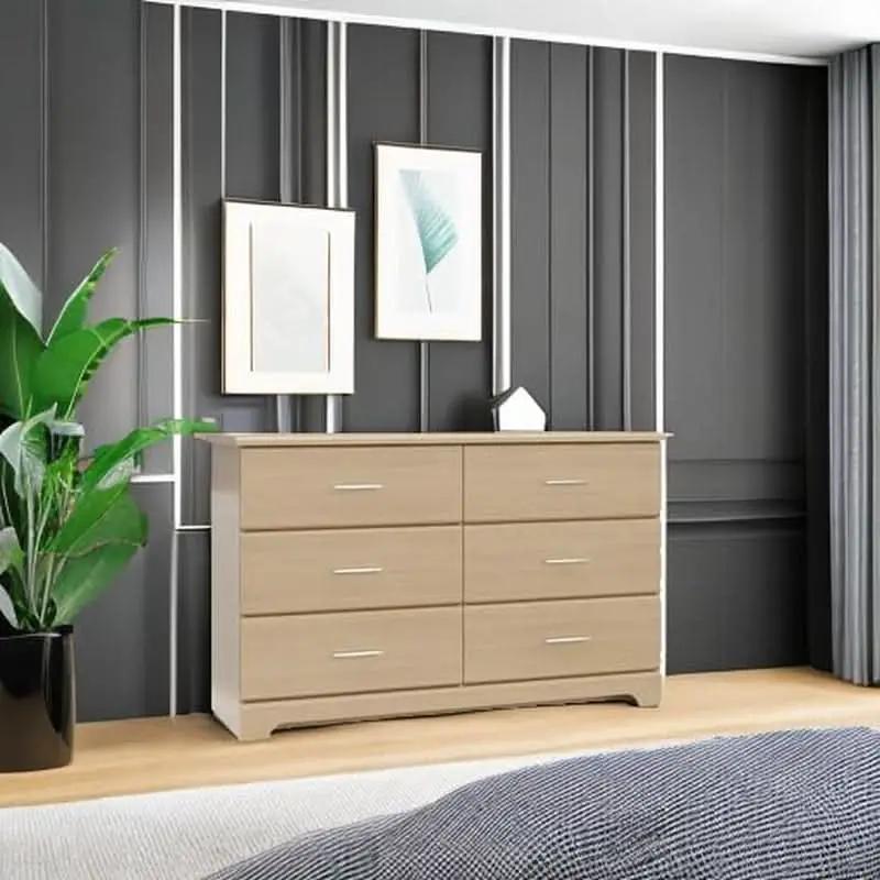 Brookside 6 Drawer Dresser Driftwood Nursery Furniture from PriceLows™
