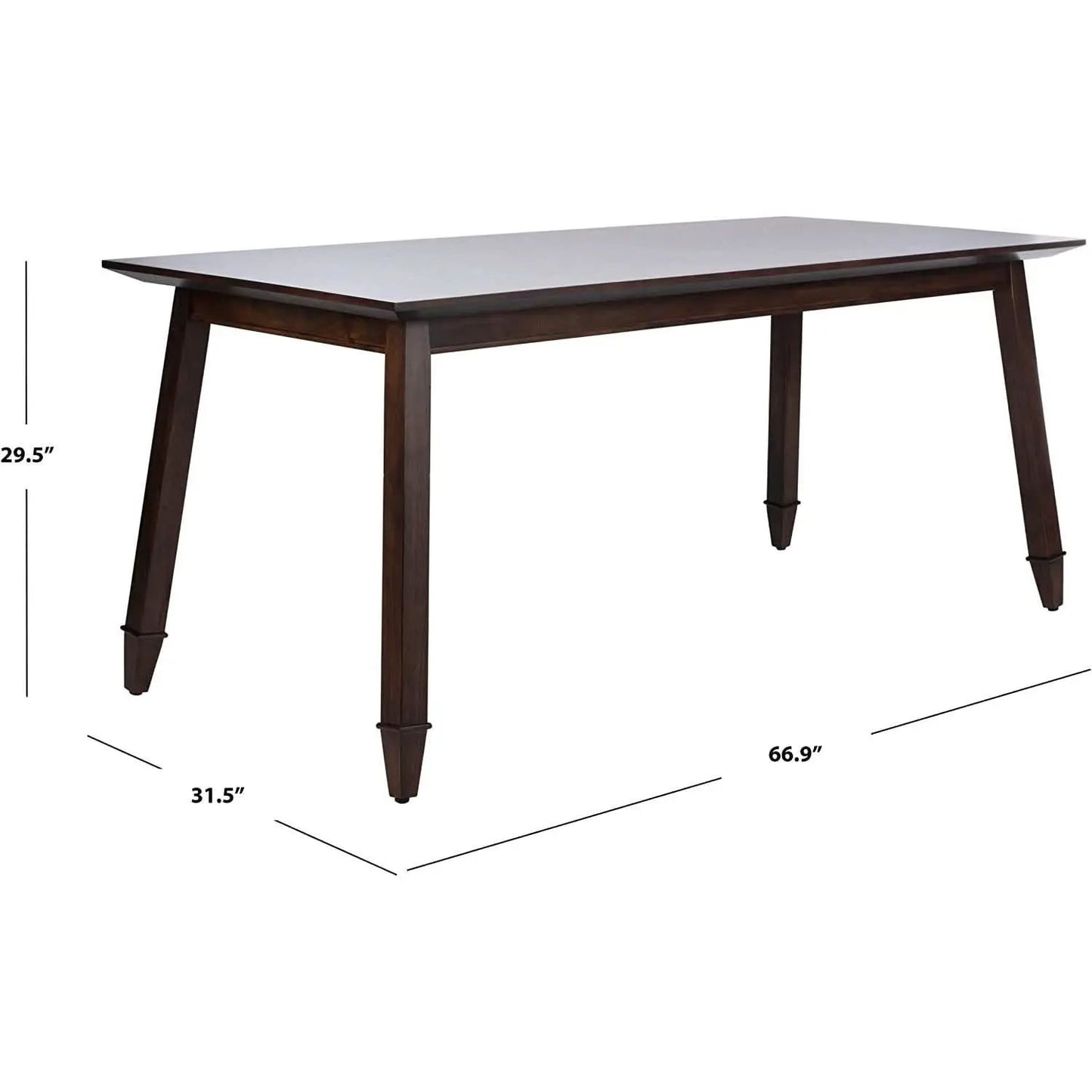 Brayson Walnut Rectangular Dining Table 67 Inch Wide from PriceLows™
