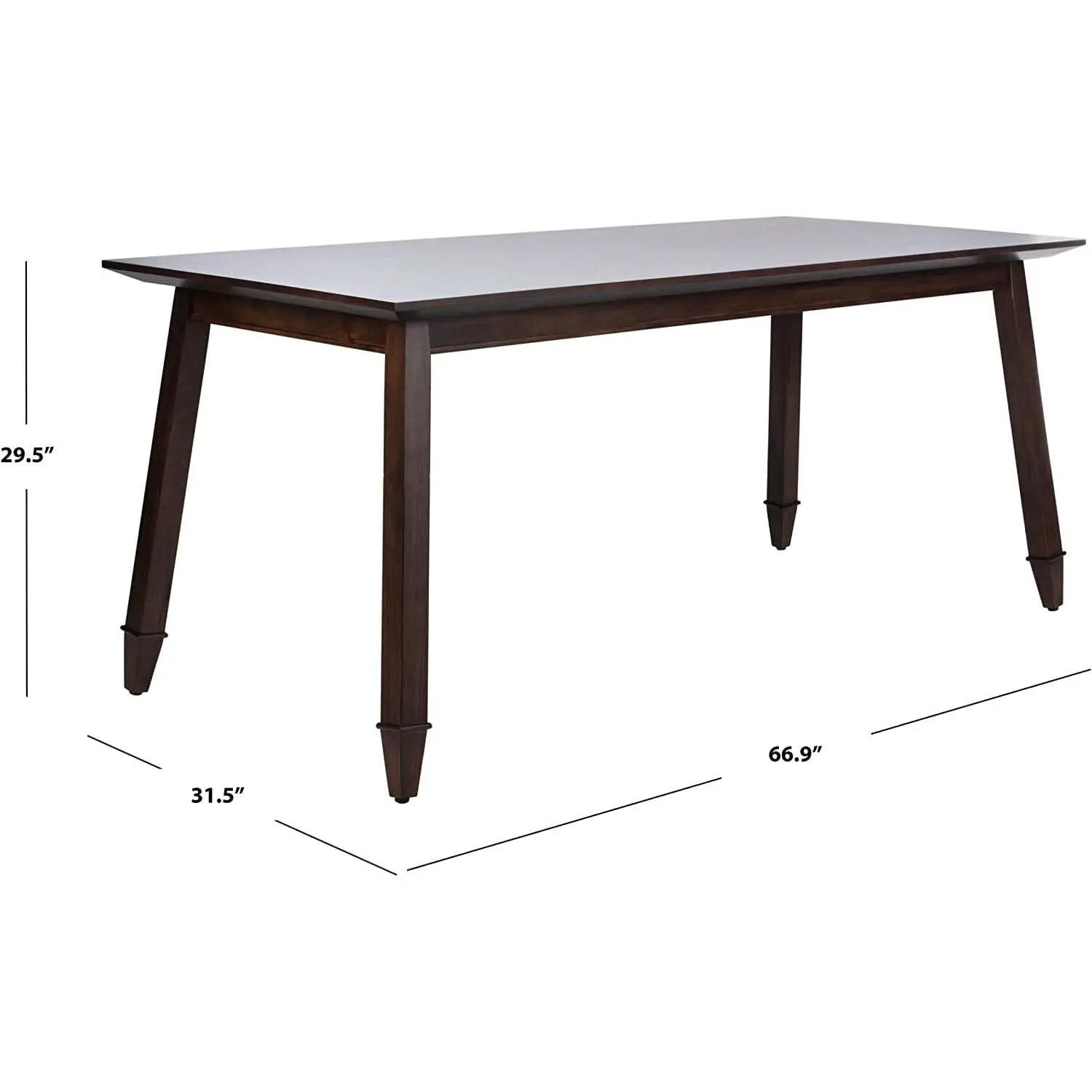 Brayson Walnut Rectangular Dining Table 67 Inch Wide from PriceLows™