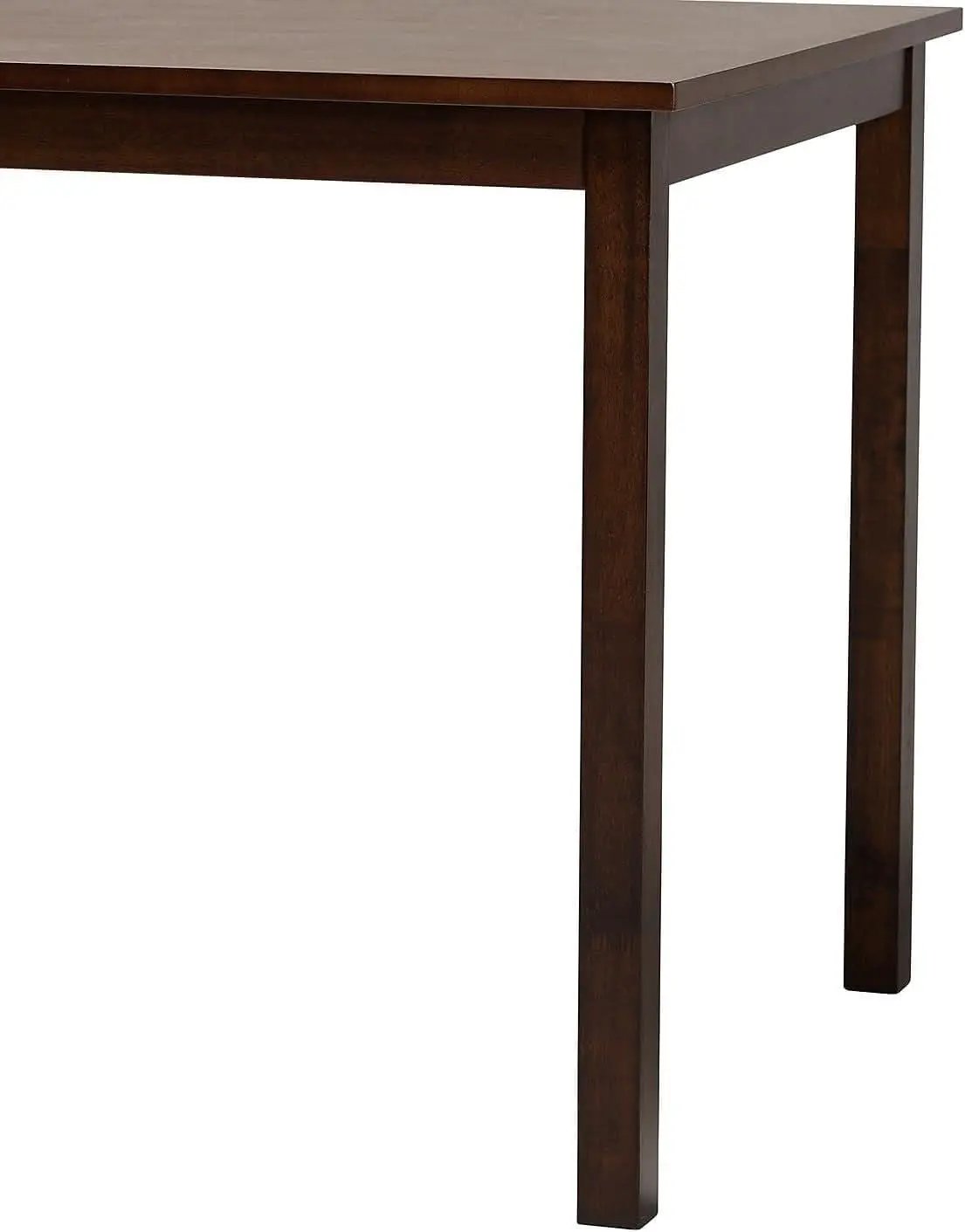 Andrew Modern Dining Table Dark Brown Hardwood Finish from PriceLows™
