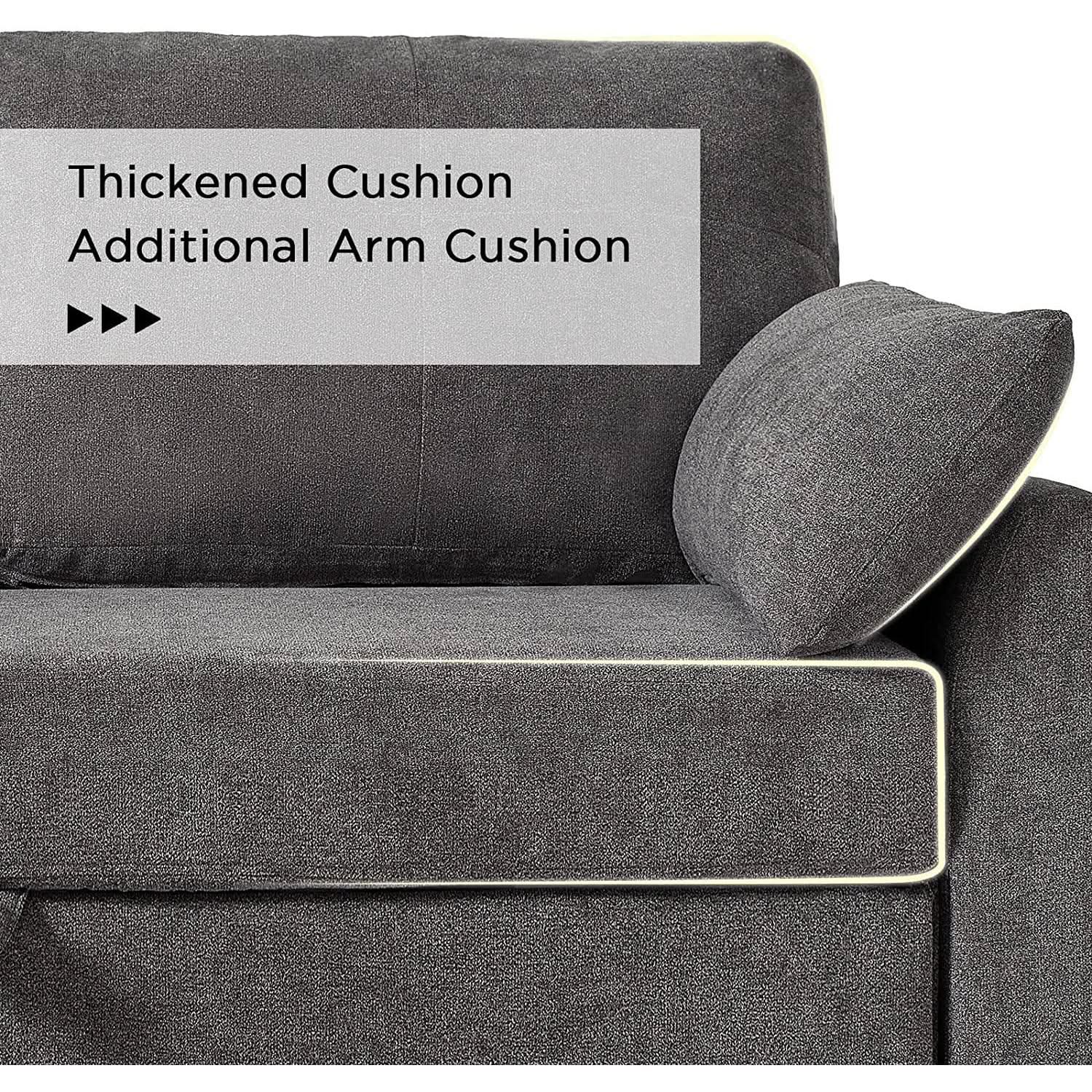 Gray Sectional Sleeper Sofa With Storage Chaise Bed from PriceLows™
