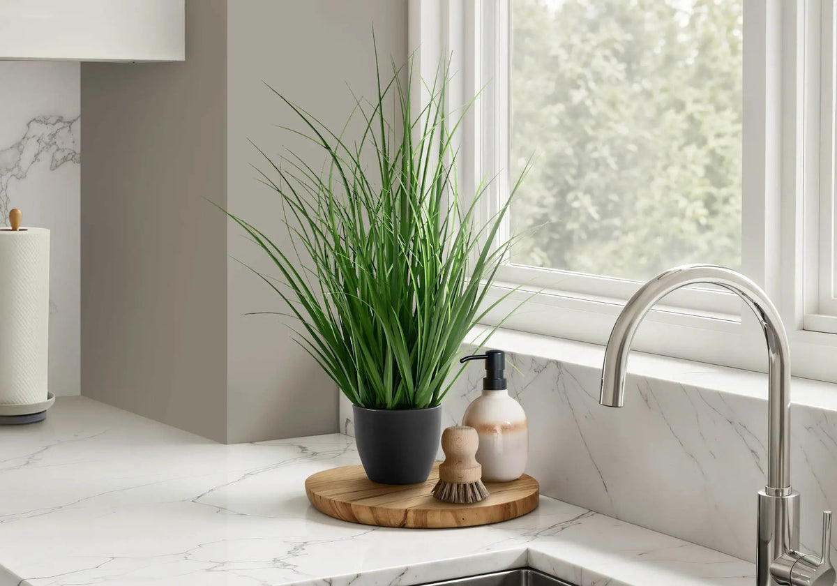 23 Inch Artificial Grass Plant | Real Touch | Indoor Faux Plant | Table Greenery