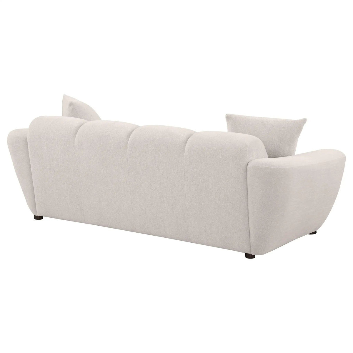 Destino Chenille Upholstered Splayed Arm Sofa Greige | 89.75 x 38.75 x 30 in | Chenille | Living Room