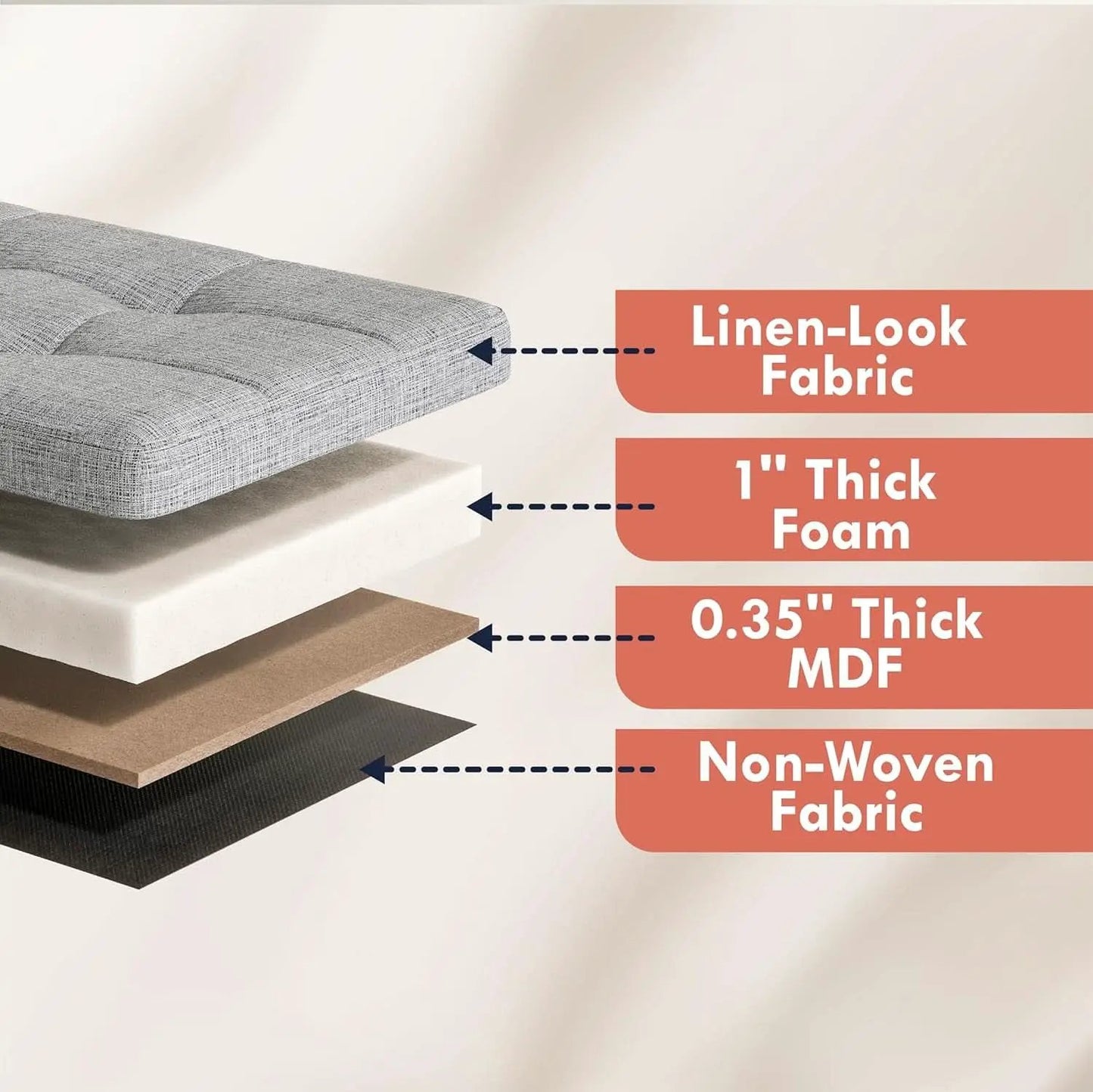 Oversized Forty Inch Gray Storage Ottoman With Drawers from PriceLows™