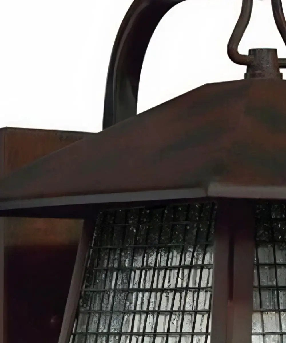 Outdoor Wall Lantern | 1 Light | Clear Seedy Glass | Bronze Finish