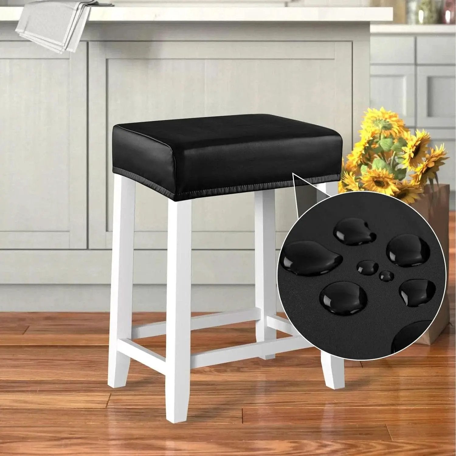 Rectangular Bar Stool Covers 4 Pack Stretch Waterproof from PriceLows™