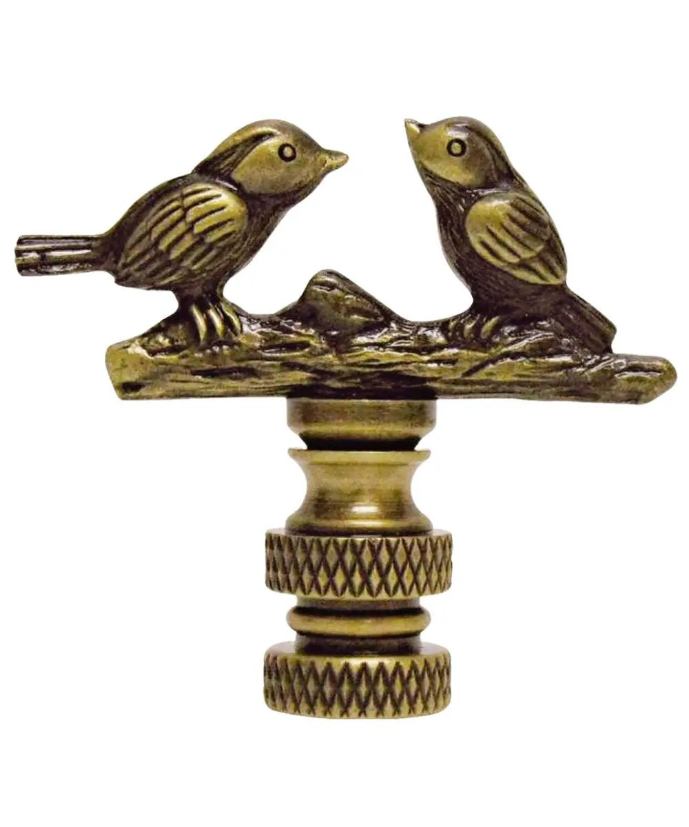 Lamp Finial | Antique Brass | 1/4-27 Thread | 1.75 Inch