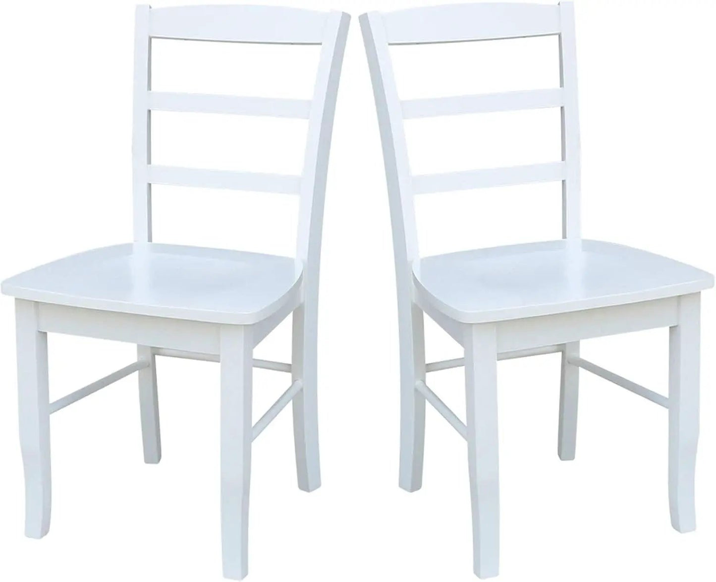 Madrid Ladderback Dining Chairs Set Of Two White Finish from PriceLows™