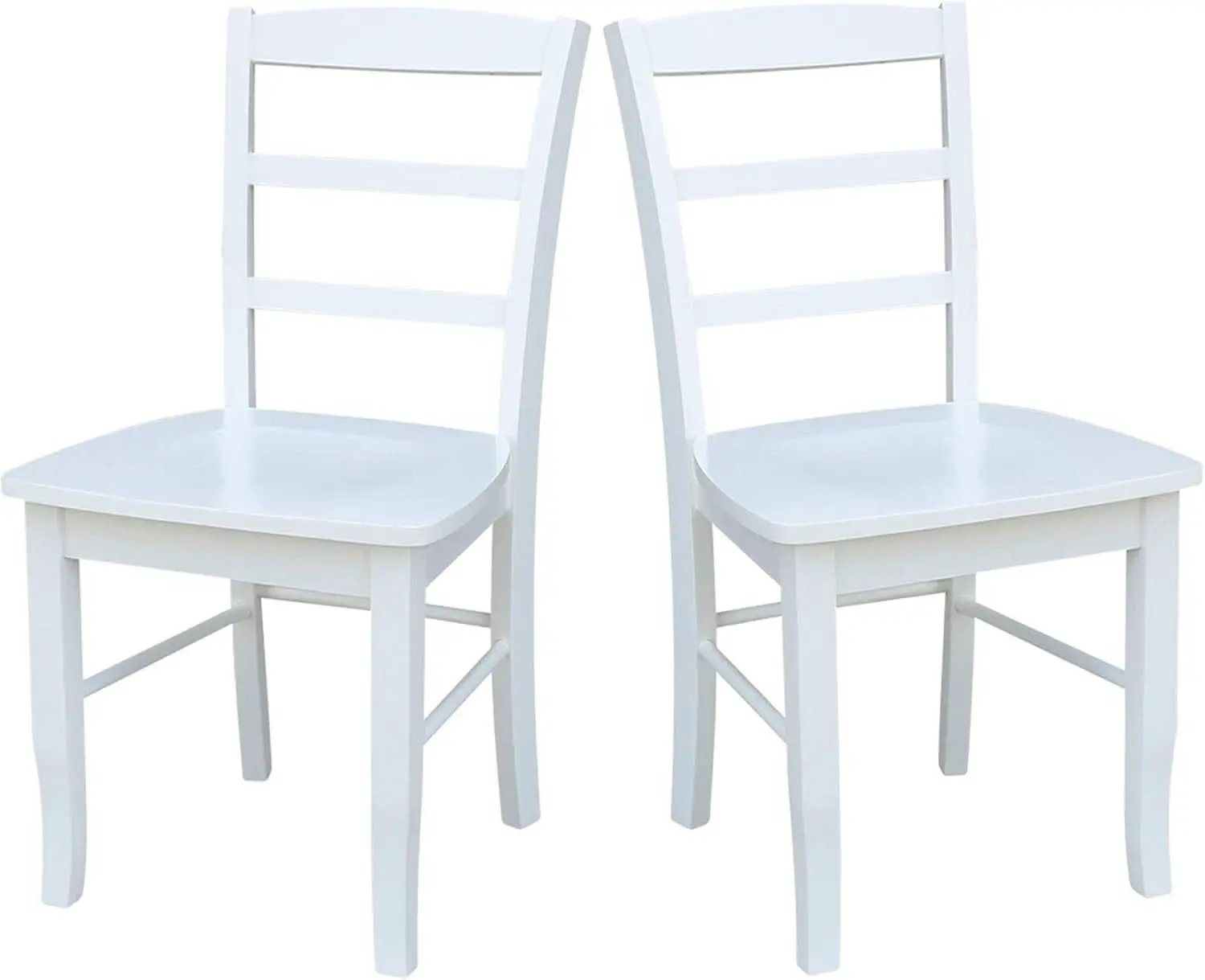 Madrid Ladderback Dining Chairs Set Of Two White Finish from PriceLows™