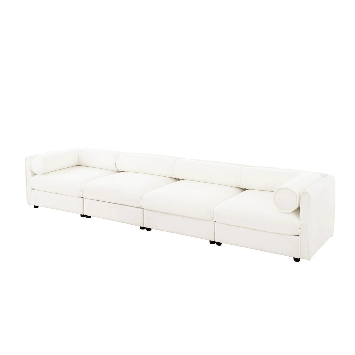 Stylish Sofa With Storage Seat And Cylindrical Backrest | Stationary Sofa | Living Room Furniture | Living Room