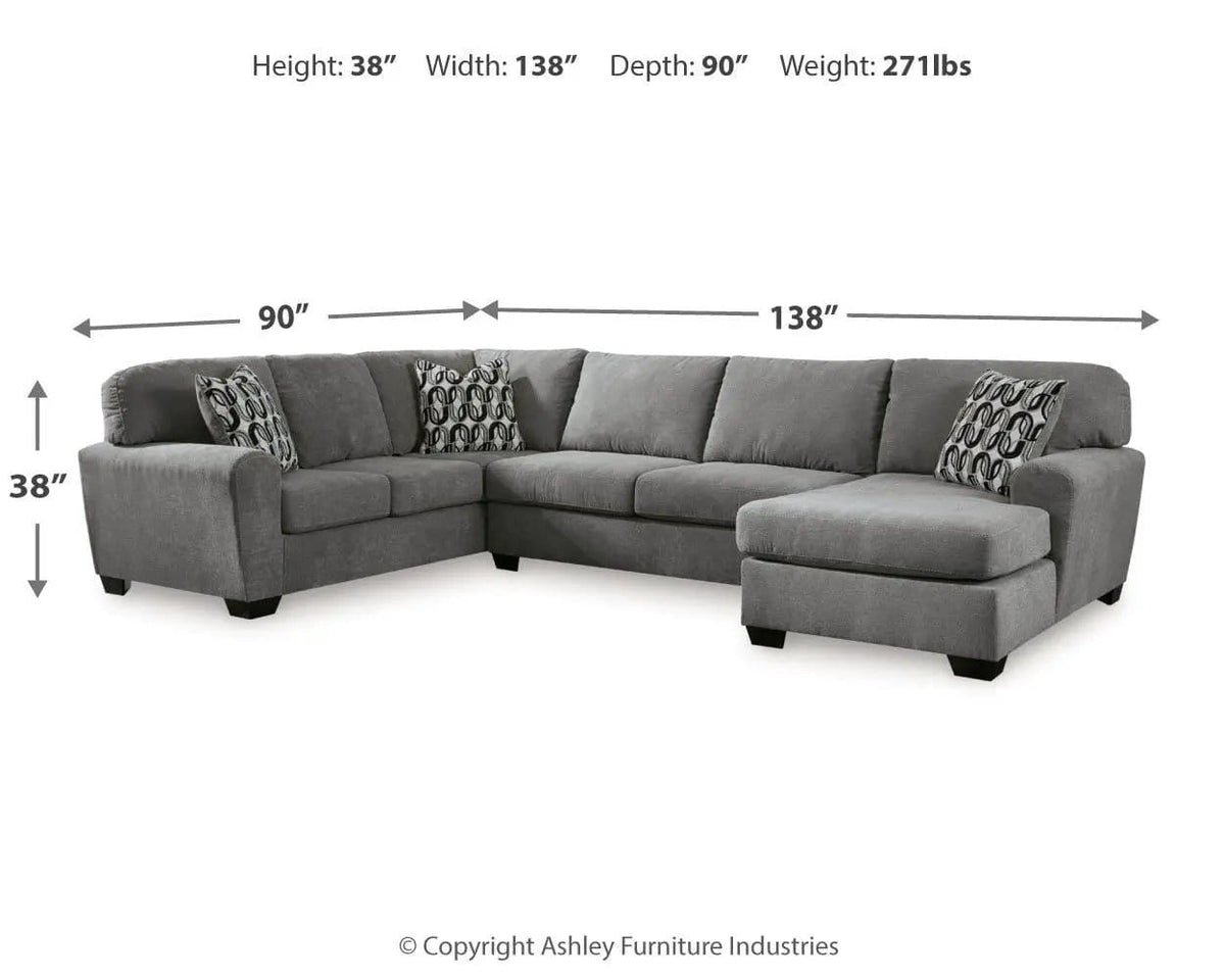 Birkdale Court 3 Piece Sectional | 3-Piece Set | Living Room Furniture | Living Room