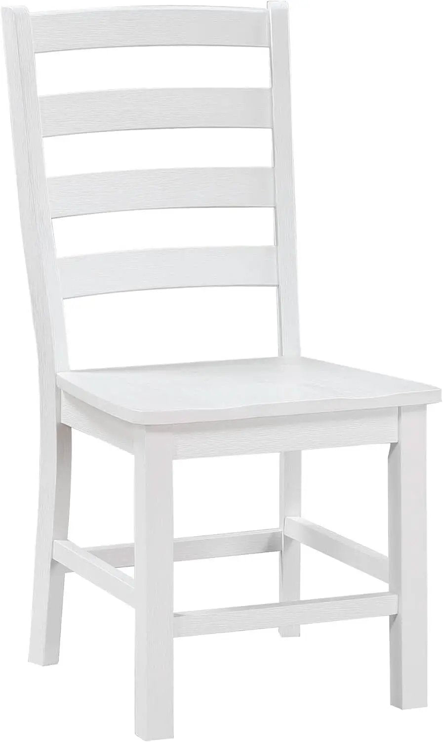 White Farmhouse Dining Chairs Set of 2 With Footrest from PriceLows™