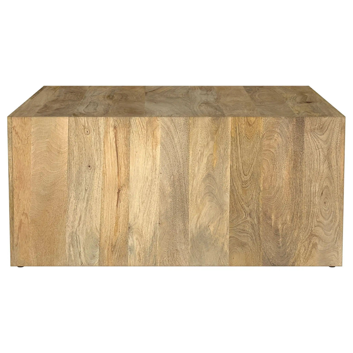 Benton Square Solid Mango Wood Coffee Table | 39 x 39 x 18 in | Mango Wood | Natural