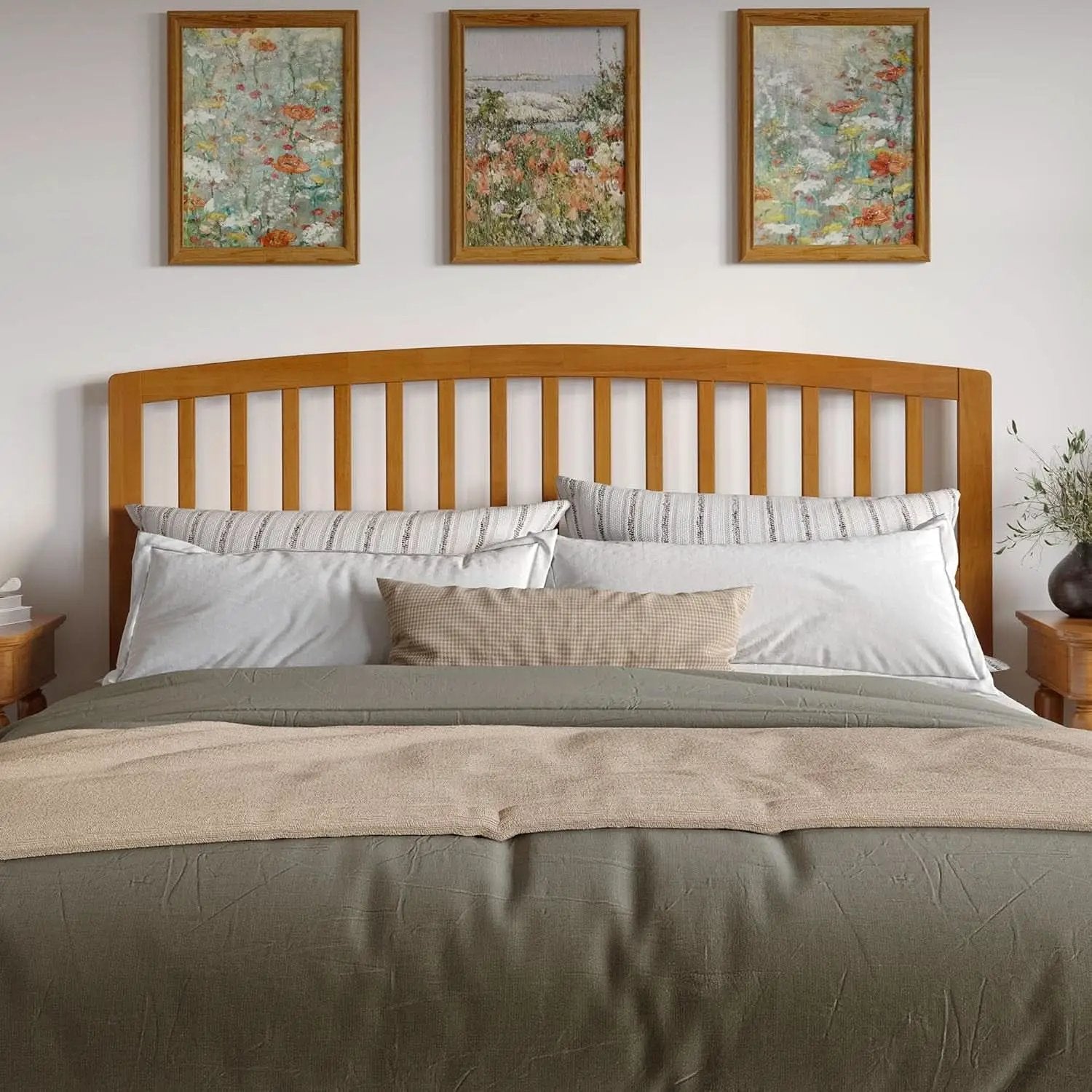 Richmond King Solid Wood Headboard with Charger Feature from PriceLows™