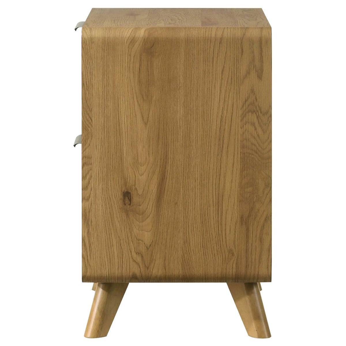 Bennett 2-drawer Bedroom Nightstand Bedside Table | 23.75 x 16.5 x 26.5 in | Rubberwood & Engineered Wood | Light Oak