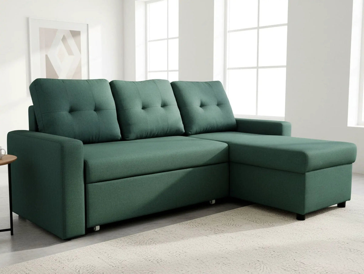 Convertible L Shaped Sectional Sleeper Sofa | Pull Out Bed | 2-in-1 Design | Space-Saving