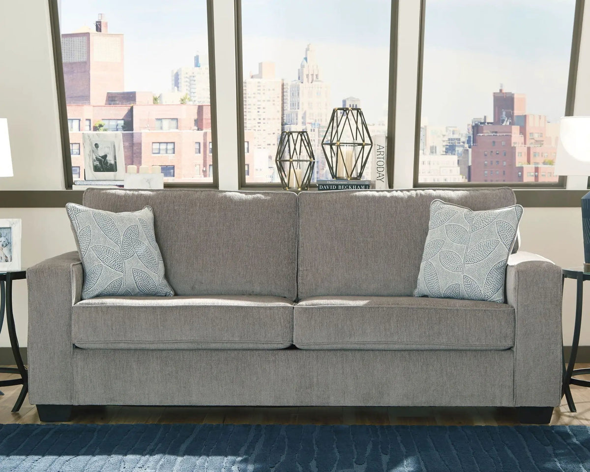 Altari Stationary Sofa | Sleek Track Arms | Plump Cushioning | Contemporary Profile