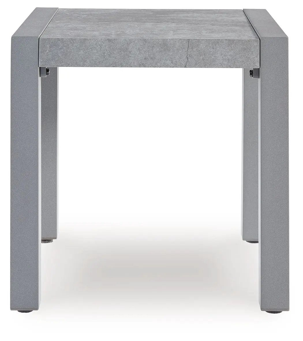 Hurley Park Outdoor Coffee Table | 48 Inch Width | Sleek Aluminum Frame | Natural Beauty