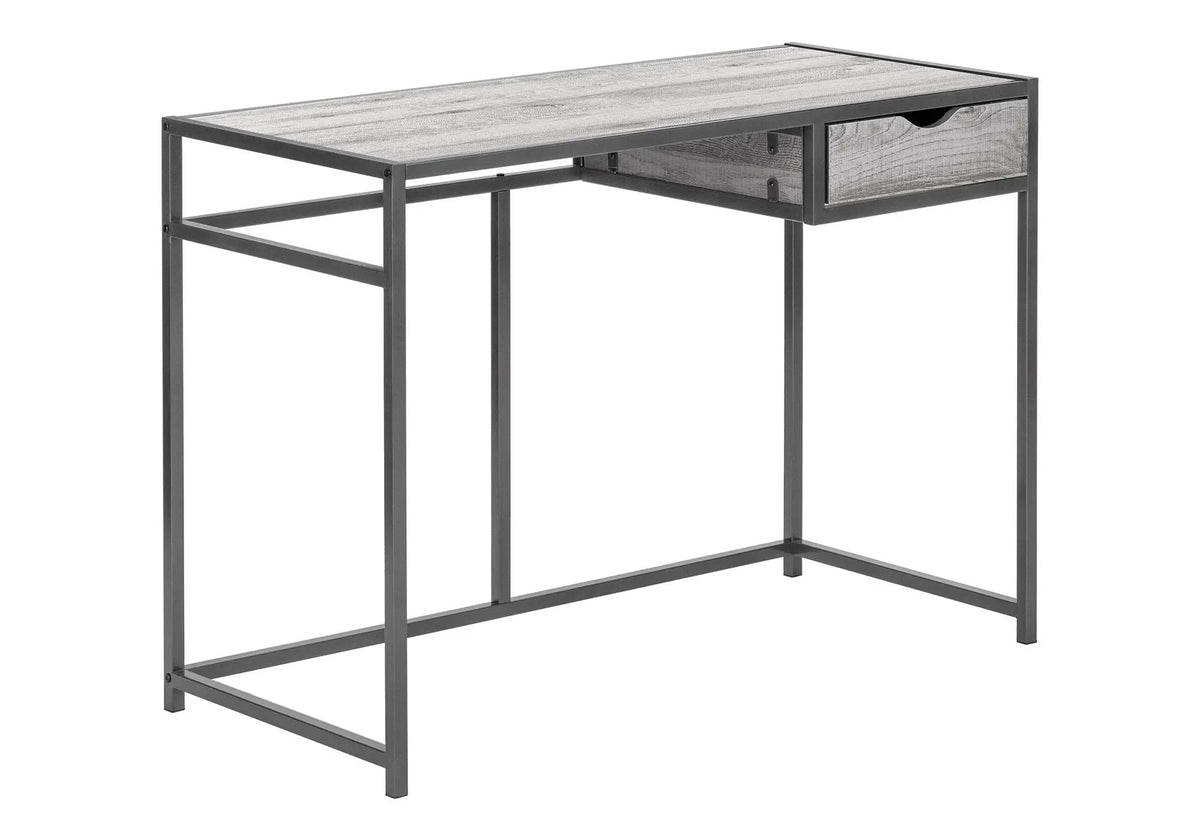 Laptop Computer Desk | 1 Storage Drawer | Slender Metal Frame | Space-Saving Contemporary Design