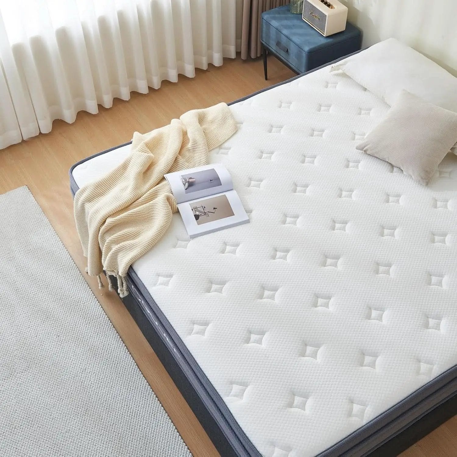 Queen 12 Inch Hybrid MemoryFoam Mattress PremiumGrade from PriceLows™