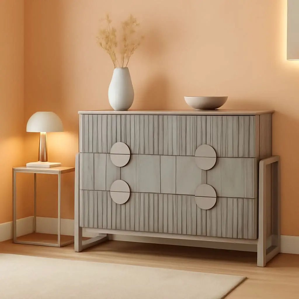 Slate Gray Dresser Semicylinder Drawer Fronts FiftyInches from PriceLows™