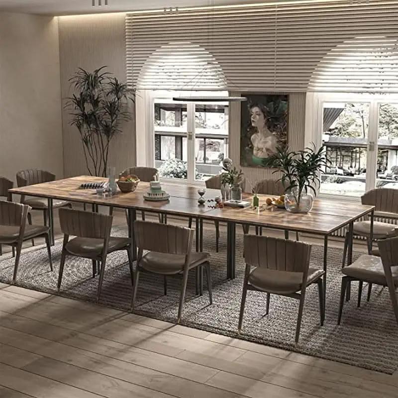 Rustic Vintage Brown Conference Table For 16 Seats from PriceLows™
