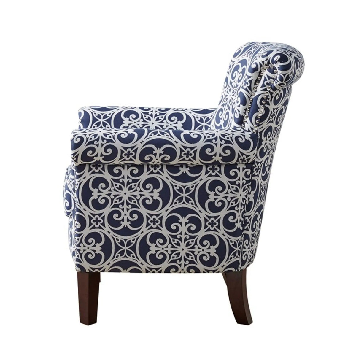 Brooke Tight Back Club Chair | Round Arms | Nailhead Trim | High-Density Foam
