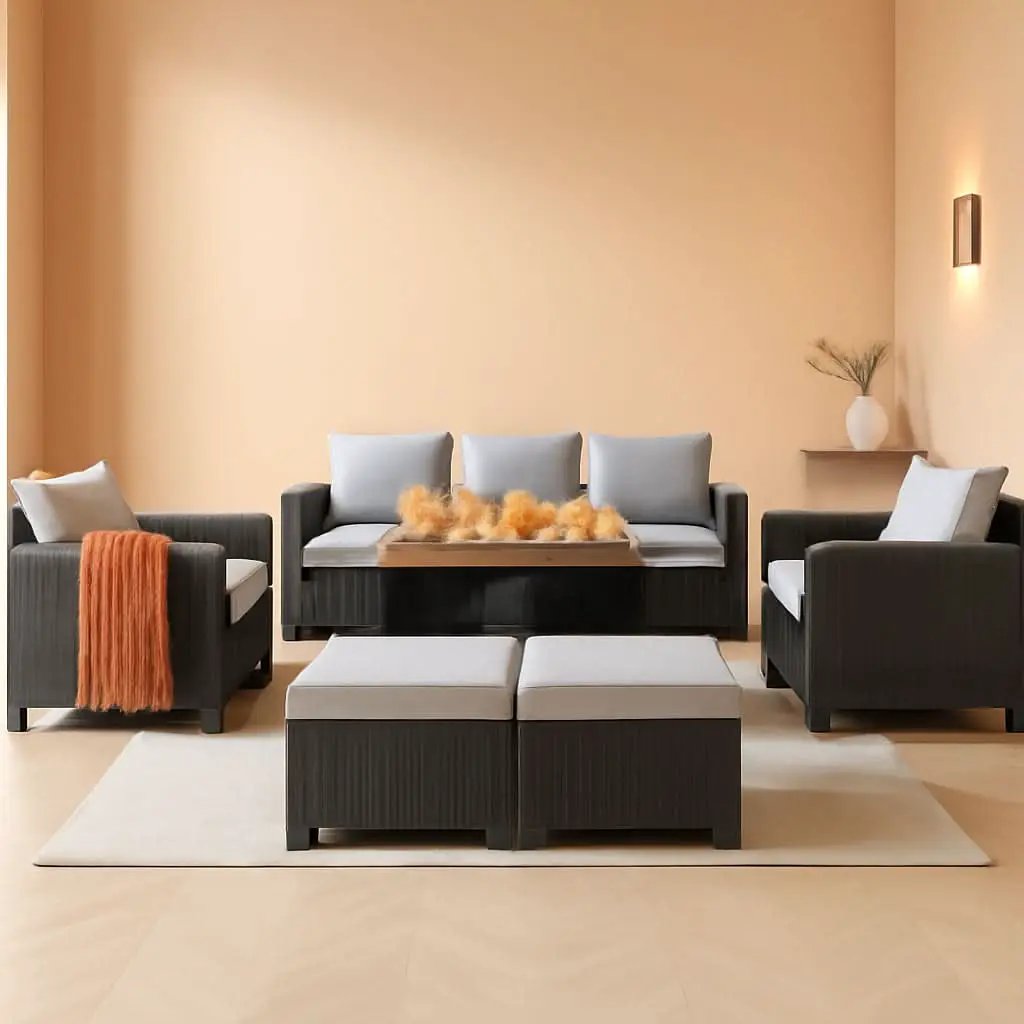 7 Piece Outdoor Furniture Set With 45 Inch Fire Pit from PriceLows™