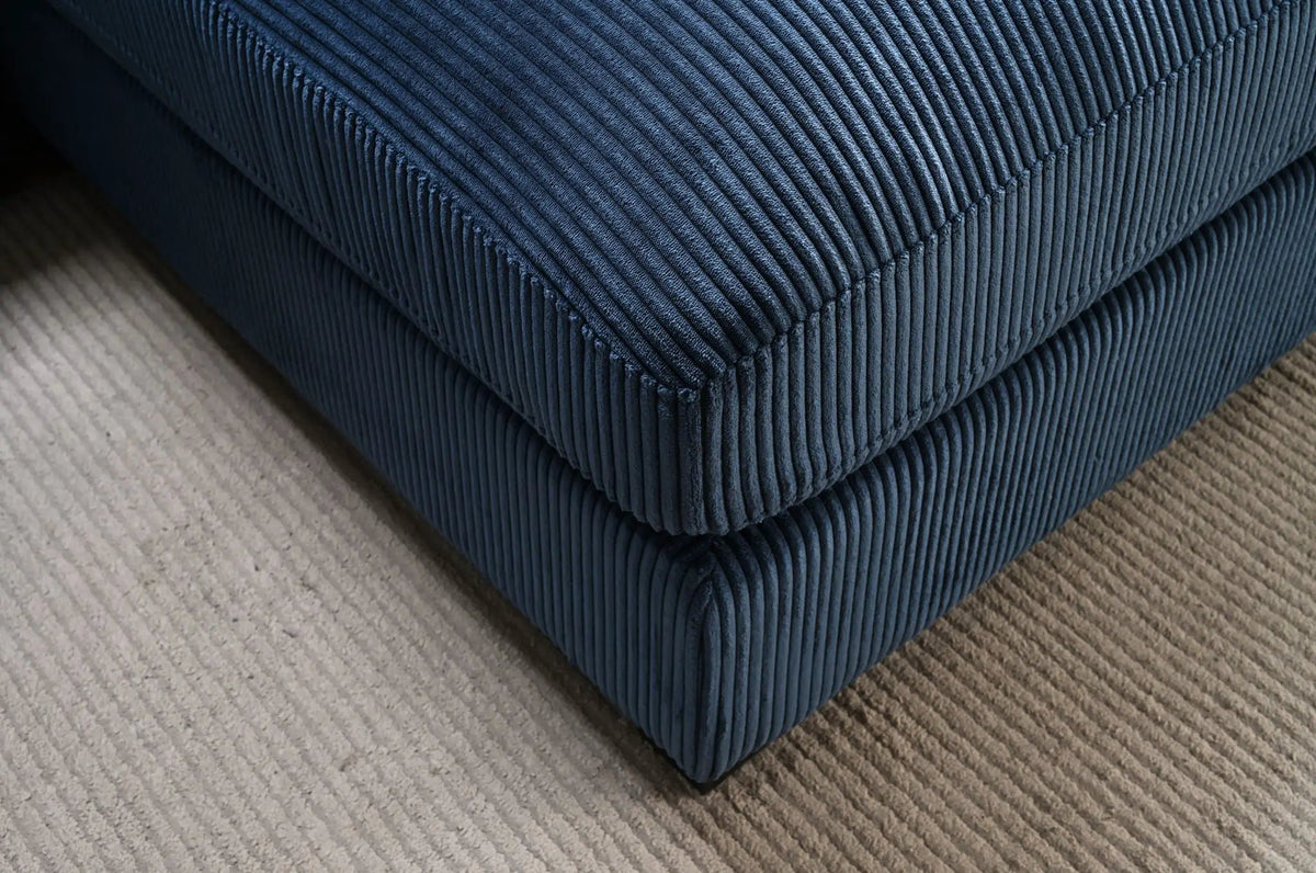 Luxe Oversized Sectional Sofa | 2 Piece L Shaped Couch | Chaise Included | Deep-Seated Design