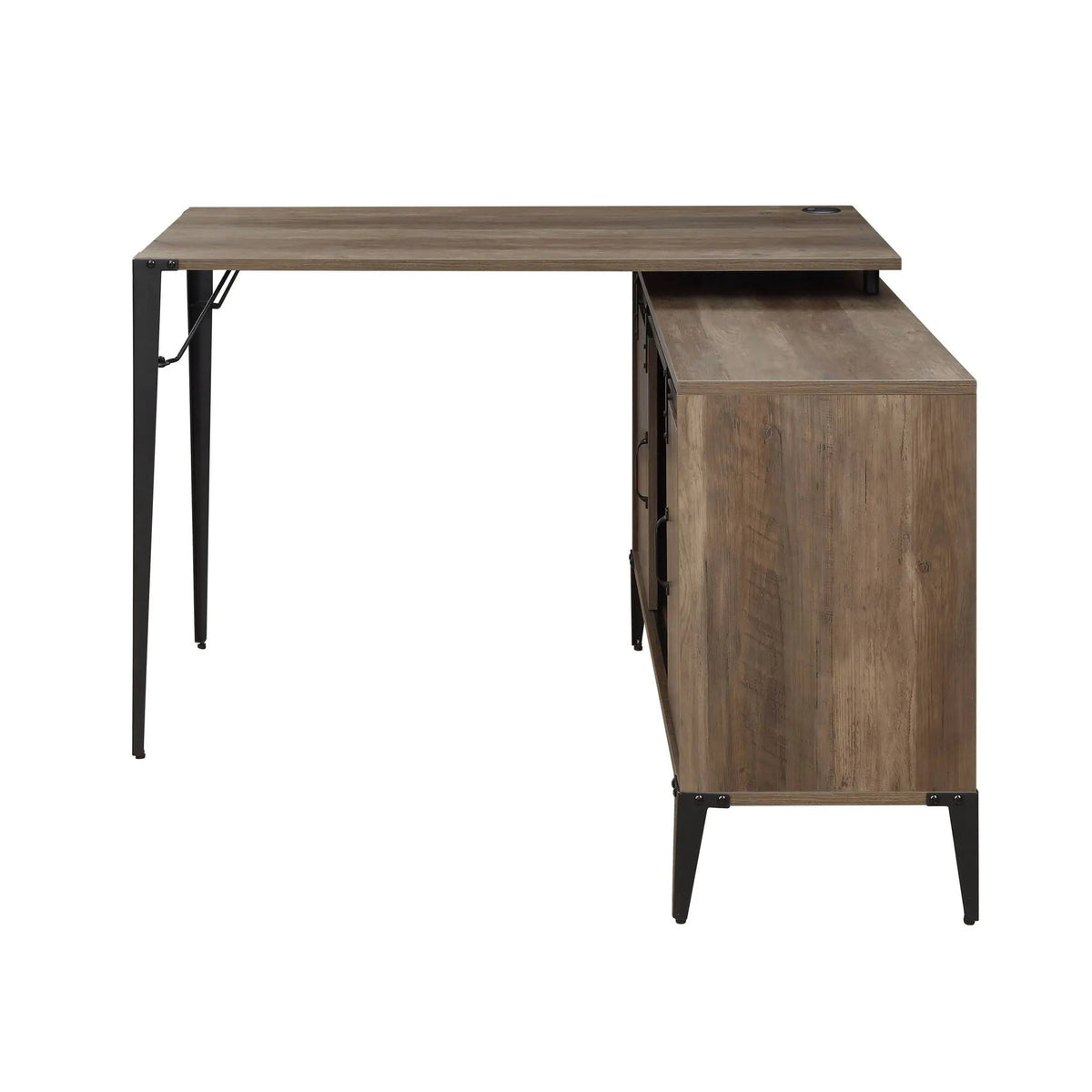 Zakwani Writing Desk | 48 Inch Width | Wood Finish | Sliding Barn Door Storage