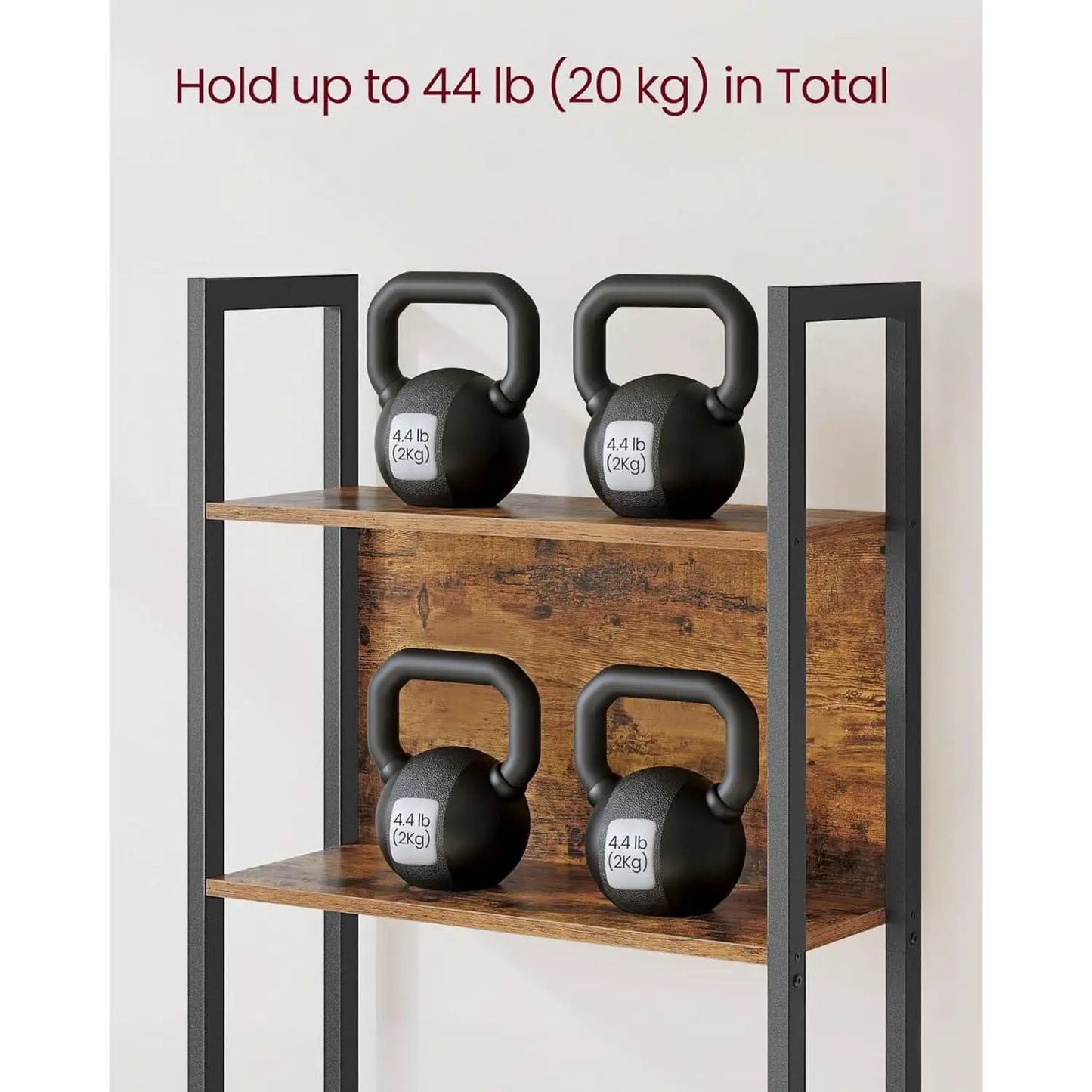 Industrial 65 Inch High Bookshelf With Steel Frame from PriceLows™