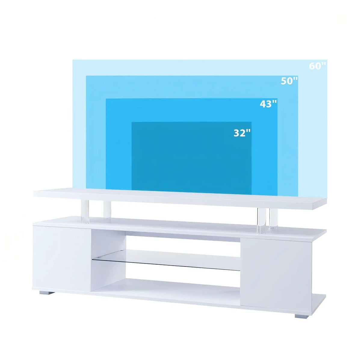 TV Stand | Built In LED | Large Side Cabinet | Modern Style