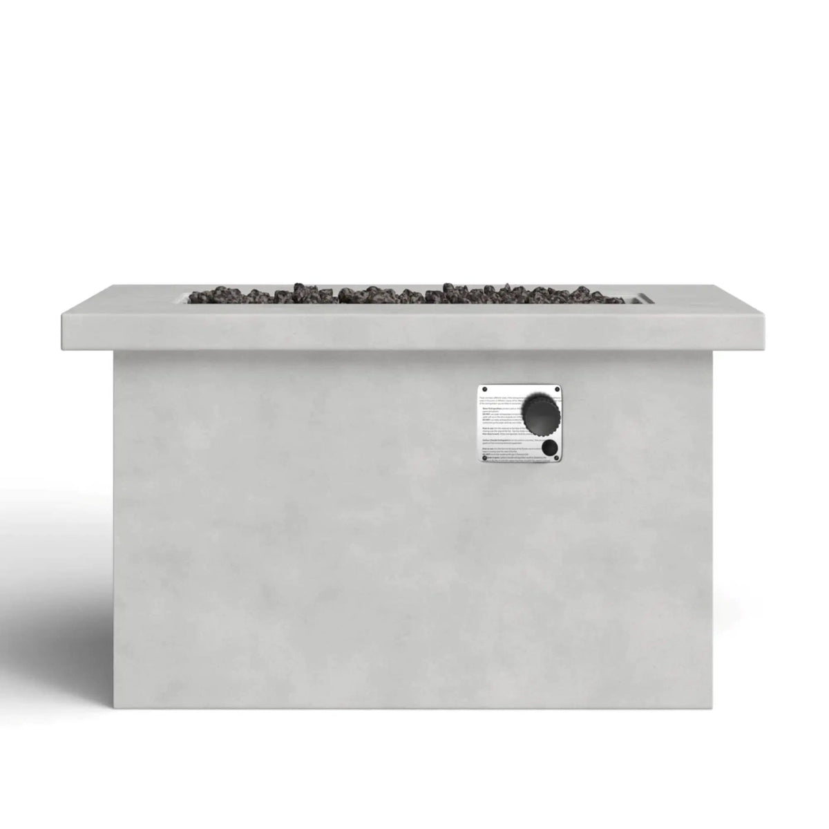 Propane / Gas Outdoor Fire Pit Table Durable Construction | 2 Pieces | Concrete & Stainless Steel | Outdoor Living