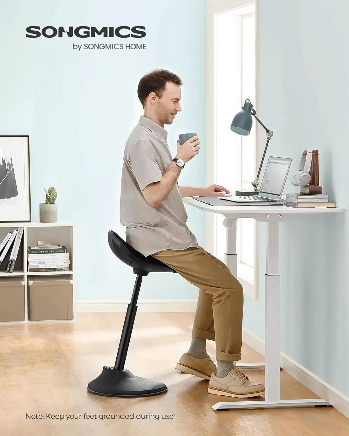 Adjustable Standing Desk Chair Black 23.6 To 33.3 Inches from PriceLows™